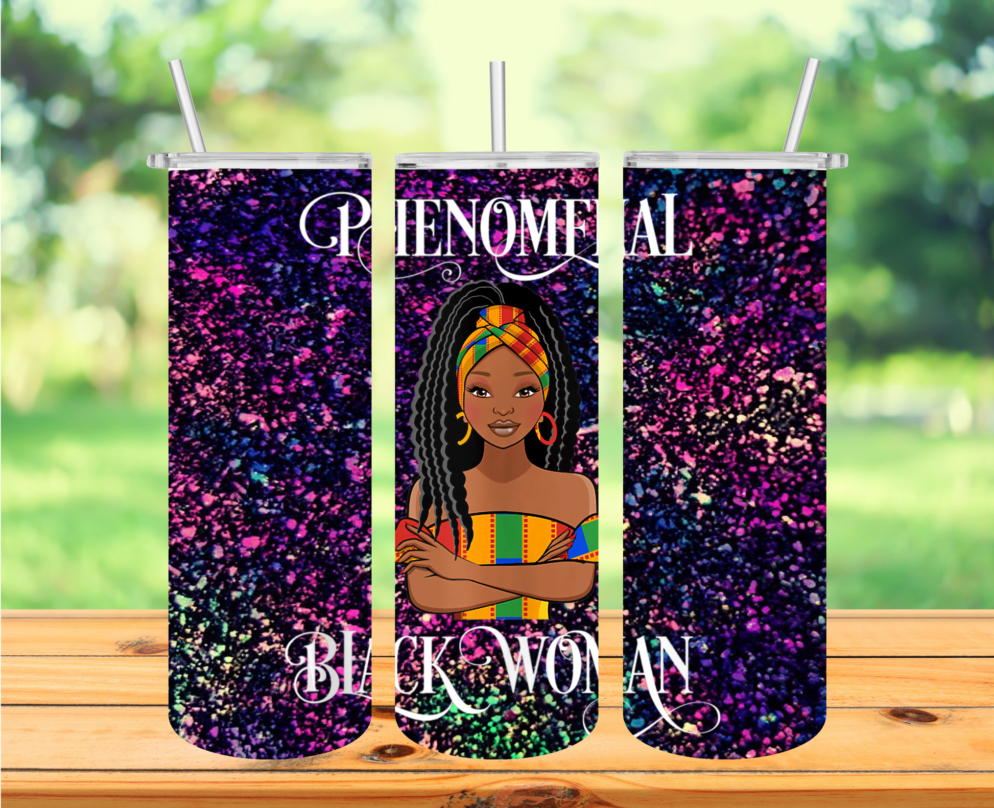 Afrocentric Tumbler Design Purple Black Girl Magic Gift Melanin Queen –  BigProStore